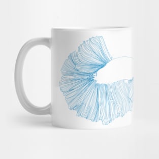 Beta Fish Line Art Mug